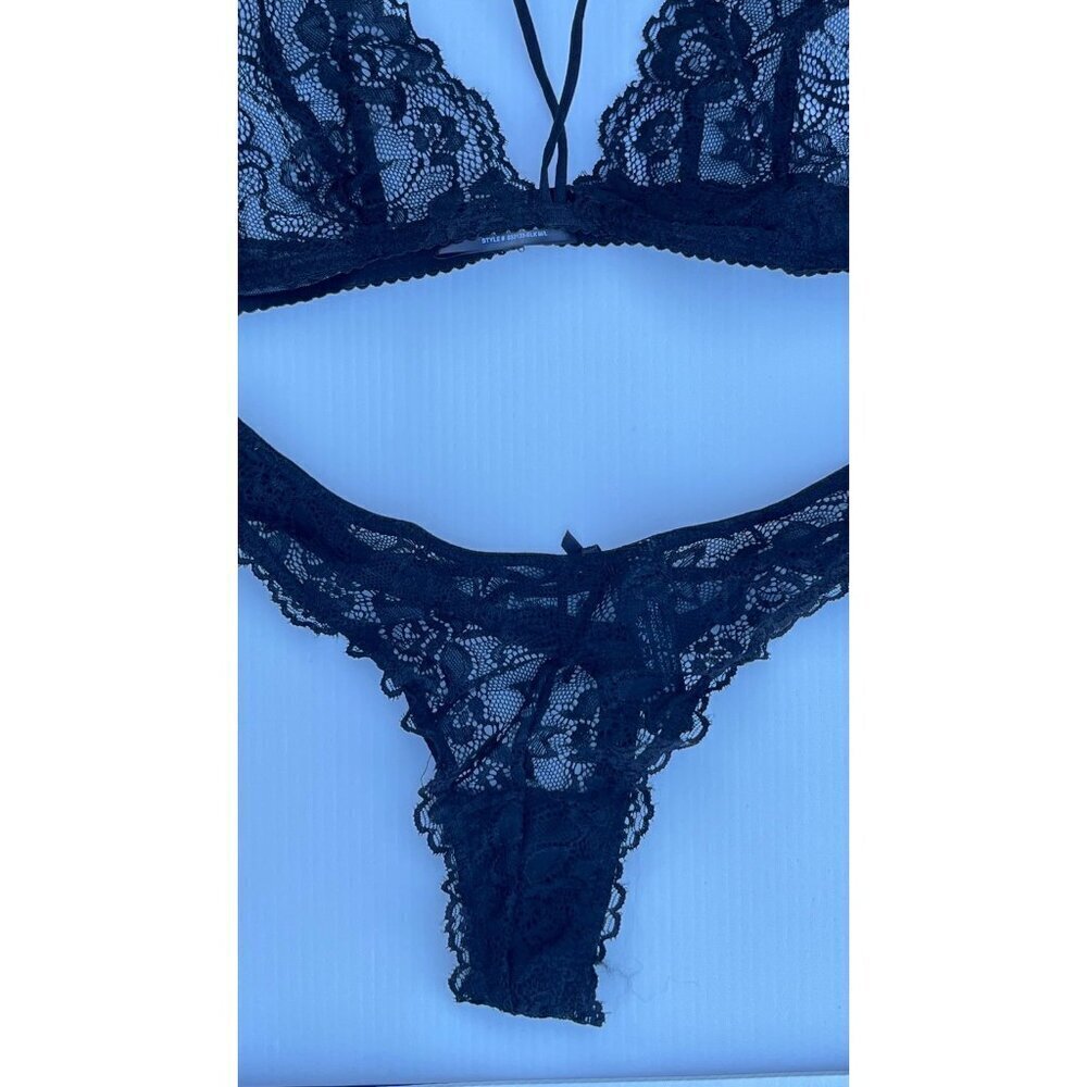 Rene Rofe 2pc Strapped In Bra & Thong Set Size M/L - Picture 12 of 13